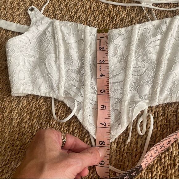 For Love & Lemons Maureen Top in White NWT - Picture 5 of 16